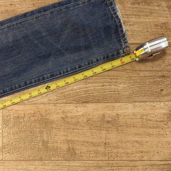 Polo Ralph Lauren Mens 32x32 (33x33) Slim Straight Distressed Denim Jeans - Picture 8 of 13